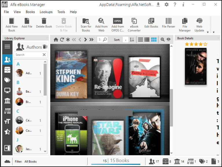 Alfa eBooks Manager Pro 8.6.14.1 download