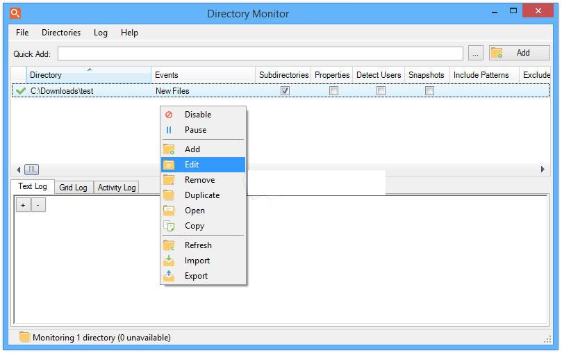 script to monitor folder for new files windows